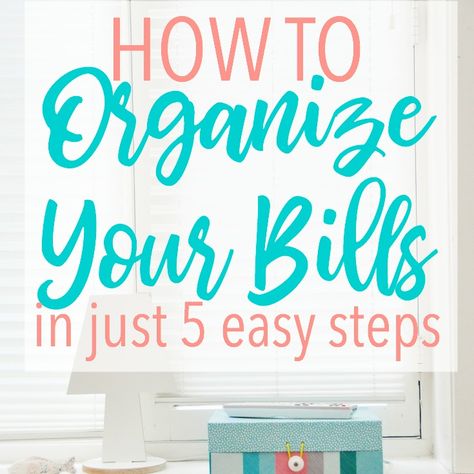 By following these 5 easy steps to keep your bills organized, you can save money, stick to your budget better, and reduce stress! Organize Bills And Budget, Bill Paying Station, How To Organize Bills, Bills Organization Ideas, Bill Payment Organization, Organize Bills, Paper Organizing, Bills Checklist, Finance Planning