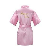 Flower Girl Robes, Wedding Getting Ready, Silky Robe, Beautiful Kimono, Kids Robes, Soft Robes, Girls Robes, Satin Kimono, Wedding Bridal Party