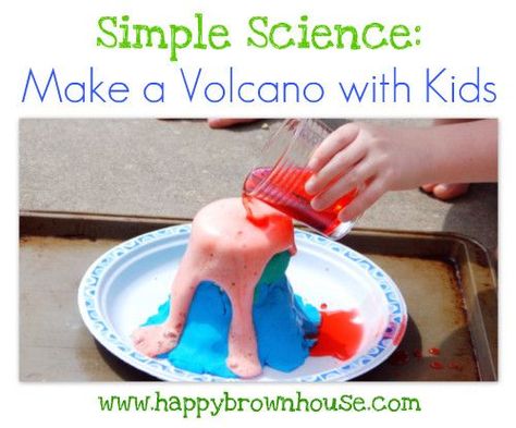 How to Make a Volcano with Kids and a book list to read after the experiment Science Activities For Toddlers, Making A Volcano, Science Art Projects, Diy Kid Activities, Science Experiments For Preschoolers, Kid Science, Toddler Art Projects, Science Crafts, Kid Experiments