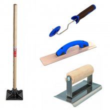 Concrete Tools and Supplies Cement Tools, Concrete Edger, Business Place, Concrete Tools, Stamped Concrete, New Looks, Concrete Decor, Tools And Equipment, Wood Handle