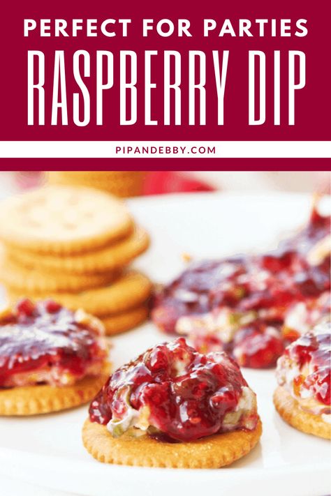 Raspberry Dip, Dip Dip, Fruit Appetizers, Delicious Dips Recipes, Dips And Appetizers, Cream Cheese Dips, Snack Dip, Party Dips, Dips And Spreads