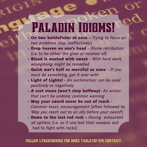 Dnd Paladin, Dnd Stories, Dungeon Master's Guide, Dnd Funny, Writing Fantasy, Dnd 5e Homebrew, Dungeons And Dragons Characters, D&d Dungeons And Dragons, Dungeons And Dragons Homebrew