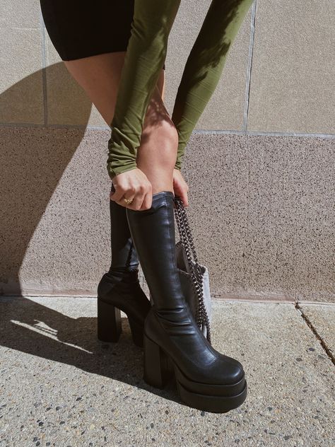 Black leather “Cypress” platfrom boots from Steve Madden Cypress Boots, Steve Madden Cypress, Madden Boots, Steve Madden Boots, My Money, Steve Madden, Combat Boots, Black Leather, Money