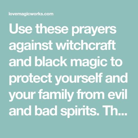 Protection Against Black Magic, Prayers Against Witchcraft, Protection Against Witchcraft, Protection From Black Magic, Spells For Protection, Clear Bad Energy, Prayers For Protection, Bad Spirits, Black Magick