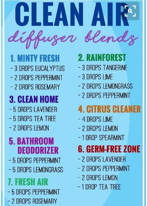 Air Diffuser Blends, Clean Air Diffuser Blend, Săpunuri Handmade, Essential Oil Combinations, Soya Mumu, Air Diffuser, Doterra Essential Oils Recipes, Essential Oil Diffuser Blends Recipes, Young Living Essential Oils Recipes