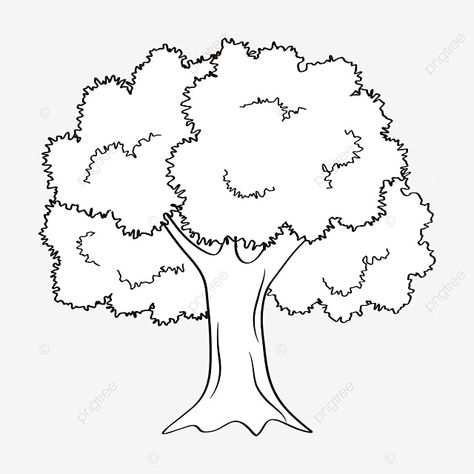 Black And White Tree Drawing, Tree Clipart Black And White, 7 Habits Tree, Big Tree Drawing, Family Tree Drawing, Tree Of Life Painting, Drawing Black And White, Lip Drawing, Black And White Vector