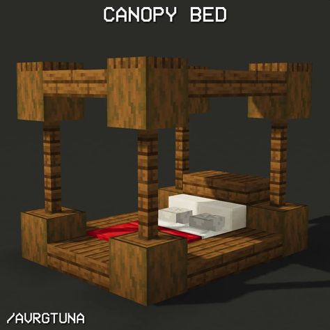 @avrgtuna shared a photo on Instagram: “Canopy Bed design!” • Mar 5, 2021 at 7:02am UTC Bed Setup Minecraft, Bed Decor Minecraft, Minecraft Bed Set Up, Minecraft 2 Bed Ideas, Minecraft Bed Decoration, One Bed Minecraft Ideas, Open Concept Minecraft House, Minecraft 4 Poster Bed, Beds In Minecraft Ideas