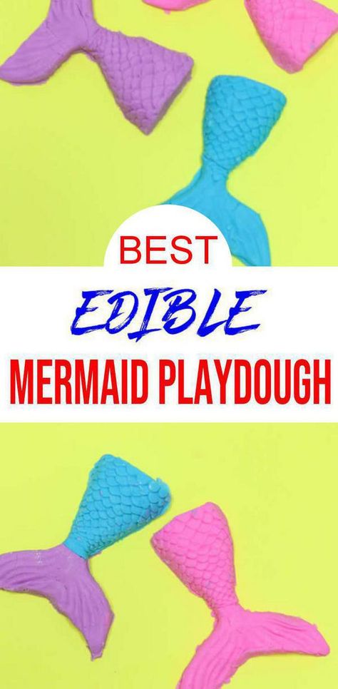 DIY Playdough! Edible 2 ingredient Mermaid play dough recipe! Great summer play doh idea for amazing DIY craft projects for babies, kids, teens & tweens. Make easy edible playdough with this Mermaid playdoh recipe. Forget the slime and make homemade playdoh everyone will love. Better than fluffy slime with this fun Mermaid playdough. Tutorial for no cook playdoh. You can't go wrong with this edible play dough idea. #kidsactivities Diy Edible Playdough, Edible Play Doh, Mermaid Playdough, How To Make Playdoh, Edible Playdoh, Edible Play Dough Recipe, Easy Playdough Recipe, Cooked Playdough, Edible Playdough