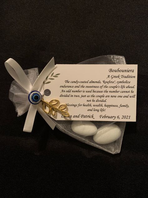 50 - Greek Boubounieres "Koufeta" Mati Wedding favors (Candy Coated Almonds)- evil eye wedding favor- bridal shower favor- Boubouniera Greek Wedding Theme, Almond Wedding Favours, Evil Eye Wedding, Greek Wedding Traditions, Coated Almonds, Wedding Favors Candy, Greek Wedding Favors, Bead Evil Eye, Jordan Almonds