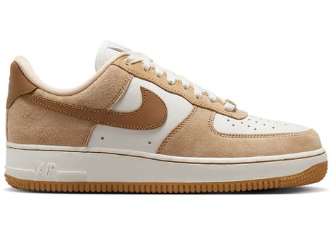 Nike Air Force 1 Low LXX Sneakers in Vachetta Tan/Flax/Sail Nike Air Force Brown, Nike Air Force 1 Brown, Tan Nike Shoes, Brown Air Force 1, Air Force 1 Brown, Air Jordans 1 Low, Nike Air Force 1 Lxx, Carmel Brown, Nike Air Jordan 1 Low