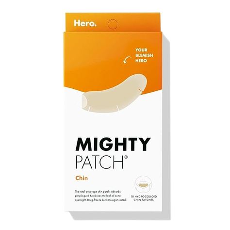 XL Contoured Hydrocolloid Chin Patch for Blemishes and Pimples, Non-Irritating, Vegan-Friendly, Not Tested on Animals (10 Count) Chin Breakouts, Aesthetic Wishlist, Chin Acne, Mighty Patch, Blind Pimple, Pimples Under The Skin, Pimple Patches, Skincare Wishlist, How To Get Rid Of Pimples