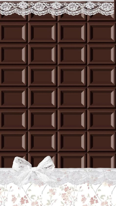 chocolate wallpaper i made for my phone since the similar ones on here were a bit low res:) Chocolate Wallpaper Aesthetic, Chocolate Aesthetic Wallpaper, Cute Pics Wallpaper, Brown And White Wallpaper, Choco Wallpaper, Poster Art Ideas, Roblox Clothes Ideas, Chocolate Wallpaper, Chocolate Background