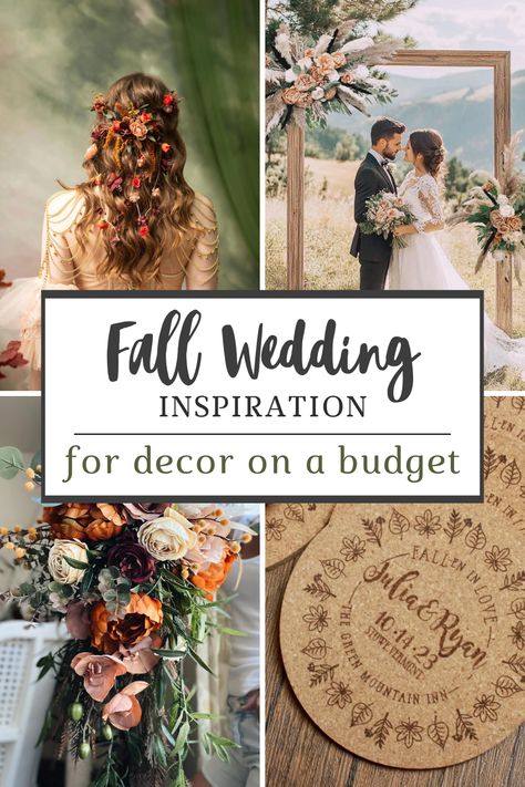 Fall wedding ideas. We've rounded up some of the cutest decor, accessories, save-the-dates, and more, all ideally suited for a fall micro wedding.

#microweddingideas #fallweddingideas #smallweddingideas Fall Minimalist Wedding Decor, End Of September Wedding, Fall Wedding Ideas On A Budget Diy, Simple Outdoor Fall Wedding, Fall Wedding Ideas On A Budget, October Wedding Decor, Simple Fall Wedding Decor, Fall Micro Wedding, Casual Fall Wedding