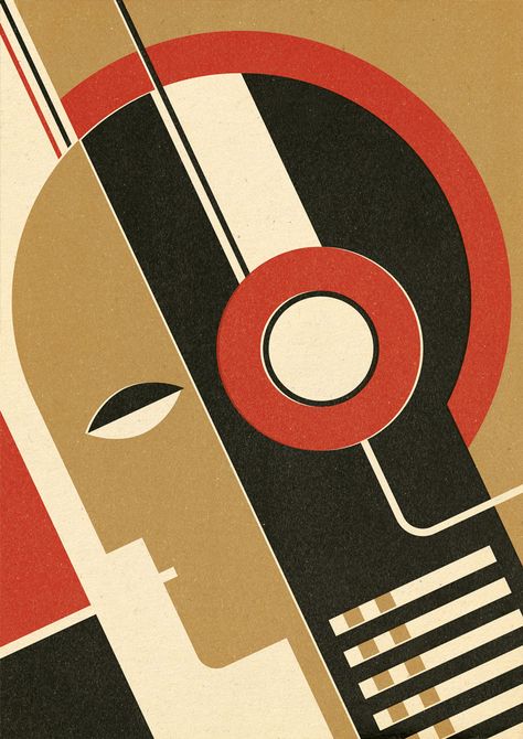 Bauhaus Music Bauhaus Graphic, Bauhaus Graphic Design, Bauhaus Art, Music Playing, Bauhaus Poster, Deco Poster, Bauhaus Design, Geometric Art, Art Digital