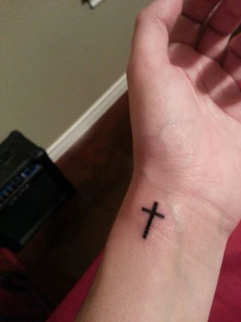 God First Tattoos, Tattoos God, God Is Always With Me, God Relationship, Tattoo God, First Tattoos, Small Cross Tattoos, Cross Tattoos, God Tattoos