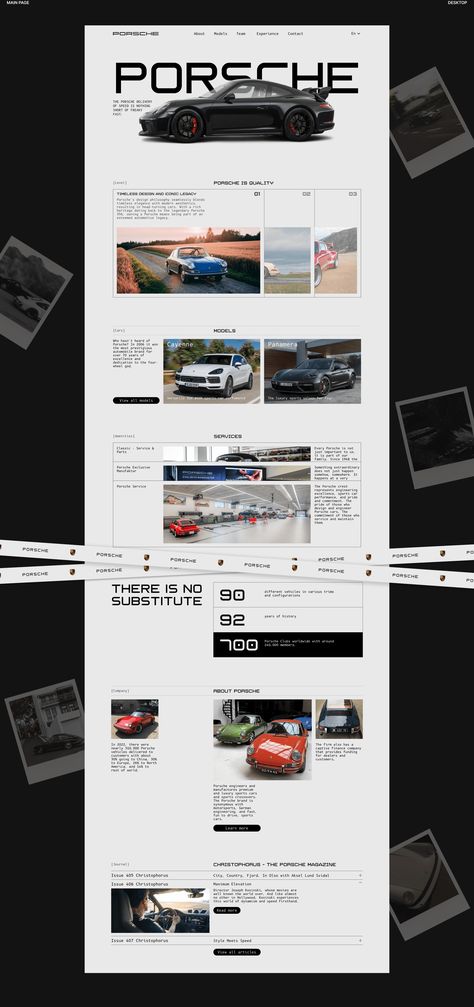 PORSCHE | Corporate website :: Behance Car Portfolio Design, Luxury Car Website Design, Car Website Design Inspiration, Car Email Design, Car Ui Design, Porsche Branding, Minimalism Web Design, Car Landing Page, Car Website Design