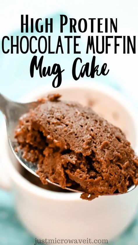 High Protein Chocolate Muffin Mug Cake | Just Microwave It Muffin Mug Cake, Microwave Recipes Breakfast, Microwave Muffin, Mug Muffin, Chocolate Protein Muffins, Microwave Breakfast, Muffin In A Mug, Chocolate Muffin, Protein Chocolate