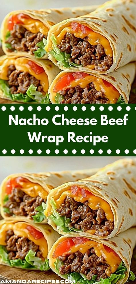 Looking for easy dinner recipes that deliver big on taste? Try this Nacho Cheese Beef Wrap Recipe! It’s a delicious, quick beef dinner that the whole family will enjoy, making mealtime stress-free. Nacho Beef Folded Wrap, Ground Beef Wrap, Nacho Cheese Beef Wrap Recipe, Nacho Cheese Beef Wrap, Hot Beef Sandwich, Easy Nacho Cheese, Hot Beef Sandwiches, Hot Beef, Cheesy Nachos