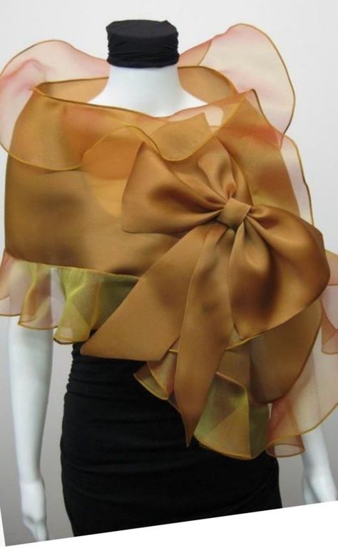 Bridesmaid Scarves, Shawl Dress, Corset Fashion Outfits, Dress Shawl, Evening Scarf, Stile Casual Chic, Evening Wrap, Bow Scarf, Gold Scarf