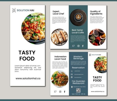 Food Brochure Design Layout, Jojo Poster, Brochure Restaurant, Food Brochure, Company Brochure Design, Restaurant Brochures, 3d Podium, Catalog Design Layout, Fruit Logo Design