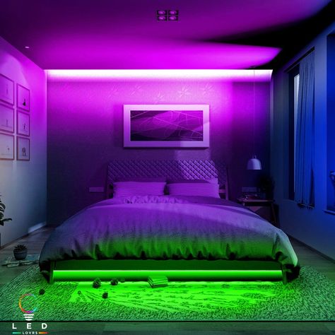 Dream Gaming Setup 😍 Lighten up the world with our smart, modern, aesthetic LED Lights 💙 Elevate the vibe and aesthetic of your space with led strip lights 💗 #ledstrip #led #ledlights #lighting #ledlighting #ledstriplights #ledstrips #ledlight #interiordesign #bedroom #interiordesign #interior #homedecor #bedroomdecor #home #design #furniture #bed #decor #livingroom #bedroomdesign #interiors #bedroomideas #homesweethome #kitchen #decoration #homedesign #architecture #bedroominspo #luxury Led Lights For Bedroom, Lights For Bedroom, Rgb Led Strip Lights, Led Color Changing Lights, Yellow Bedroom, Led Strip Lights, Decoration Furniture, Led Stripes, Tv Led