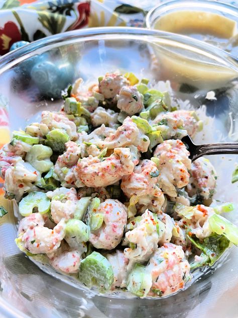 A few weeks back I went to grab a bag of frozen shrimp from the freezer and instead grabbed a bag of langostine and defrosted them before realizing they weren’t shrimp. My husband had bought them hoping they could be the affordable lobster like seafood for lobster roll. I made a langostino lobster salad, with... Keto Low Carb Recipes, Strip Steak Recipe, Frozen Lobster, Sea Food Salad Recipes, Lobster Dinner, Lobster Salad, Fresh Tuna, Savory Salads, Frozen Shrimp