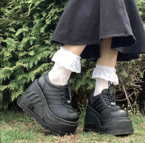 Demonia black platform shoes, japanese streetwear, alt, alternative Platform Shoes Tall, Japanese Platform Shoes, Demonia Sneakers, Big Platform Shoes, Demonia Stomp 08, Platform Demonia, Shoes Demonia, Demonia Platforms, Cool Trainers