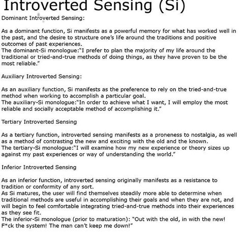 Mbti Functions, Introverted Sensing, Intp Personality Type, Enfp Personality, Intp Personality, Infp Personality, 16 Personalities, Myers–briggs Type Indicator, Myers Briggs Type