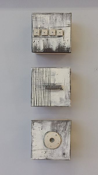 Marks, Texture, and Wire by Lori Katz (Ceramic Wall Sculpture) (16.5" x 5") Lori Katz, Ceramic Wall Sculpture, Picture Hook, Slab Pottery, Ceramic Wall Art, Encaustic Art, Encaustic Painting, Wall Sculpture, Ceramic Artists