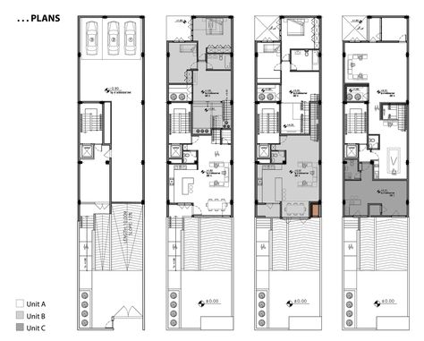 Commercial Building Plans, Residential Building Plan, Balcony Grill, Balcony Grill Design, Long House, Apartment Floor Plan, Library Architecture, Apartment Floor Plans, Narrow House