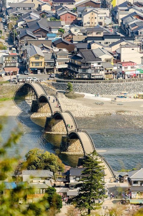 Yamaguchi, A Bridge, Covered Bridges, Asia Travel, Places Around The World, Aerial View, Japan Travel, Osaka, Travel Dreams