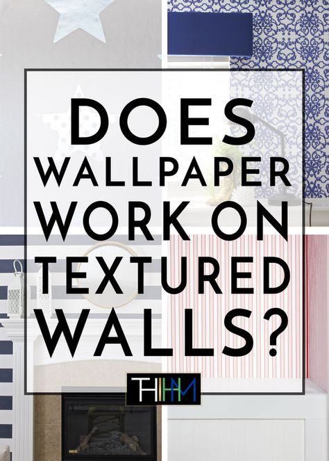 Wallpaper On Textured Walls, Textured Wallpaper Accent Wall, Wall Wallpaper Texture, Wallpaper Textured Walls, Paintable Textured Wallpaper, Renter Friendly Decorating, Orange Peel Walls, Renter Friendly Wallpaper, Ceiling Texture