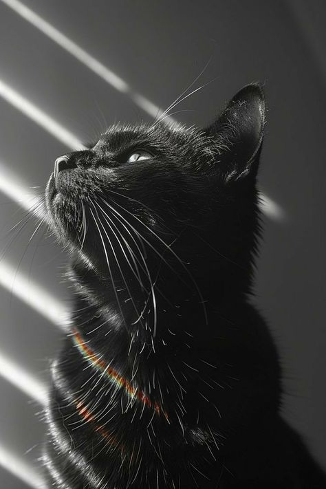 Black Kitten Aesthetic, Aesthetic Black Cat, Black Cat Pictures, Wallpaper Gatos, Black Cat Aesthetic, Really Cute Puppies, Image Chat, Cat Whiskers, Cute Cat Wallpaper