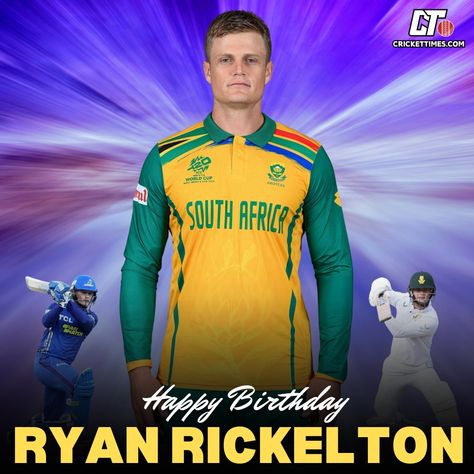 Happy Birthday, Ryan Rickelton 🎉🎉 #cricket #RyanRickelton #southafricacricket #happybirthday Happy Birthday Ryan, Cricket News, South Africa, Happy Birthday, Birthday, Quick Saves