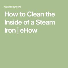 Steam Iron Cleaning, Iron Cleaner, Iron Water, How To Clean Rust, How Do You Clean, Vinegar Cleaning, Organic Cleaning Products, Cleaning Gadgets, Cleaning Recipes