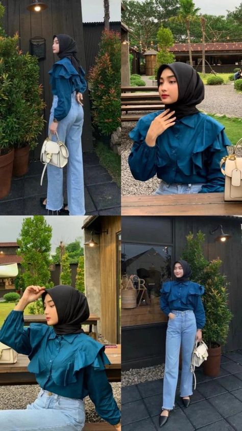 Ootd Korean Style Hijab, Pengantin Modern, Mix And Match Outfits Hijab, Outfit Ngampus, Outfit Hijab Casual, Ootd Hijab Casual, Match Outfits, Model Gamis, Outfits Hijab