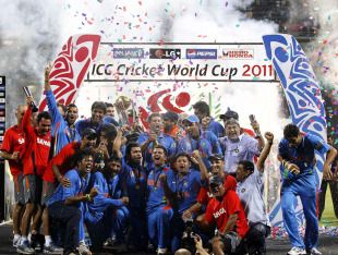 2011 | India star in their own party | Photo Gallery | ESPN Cricinfo 2011 Cricket World Cup, Cricket Australia, Cricket Logo, Indian Cricket Team, Cricket In India, India Cricket Team, India Cricket, World Cup Champions, Dhoni Wallpapers