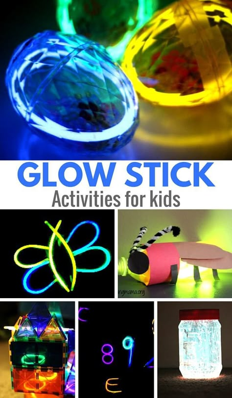 Glow Stick Activities for Kids Glow Stick Activities, Stick Activities For Kids, Easter Outdoor Games, Stick Activities, Day Activities, Glow Stick Crafts, Glow Day, Glow Stick Party, Spending Time Outside