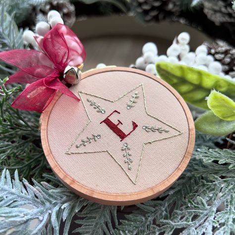 Star Tree Decoration 🌟🎄 #babysfirstchristmas #firstchristmas #christmas #treedecoration #christmasgifts #personalisedgifts #smallbusiness #shopsmall #christmasdecor #star #followthestar #festive #modernchristmas #traditional #traditionalchristmas Christmas Star Embroidery, Star Tree, Star Embroidery, Hand Embroidery Art, Christmas Embroidery, Christmas Star, Witchy Woman, Modern Christmas, Tree Decoration