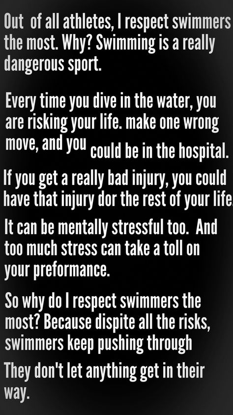 Competitive Swimming Quotes, Swim Team Quotes, Swimming Quotes Funny, Swimming Motivational Quotes, Swimmer Memes, Swimmer Quotes, Swimming Jokes, Swimming Funny, Swimming Motivation