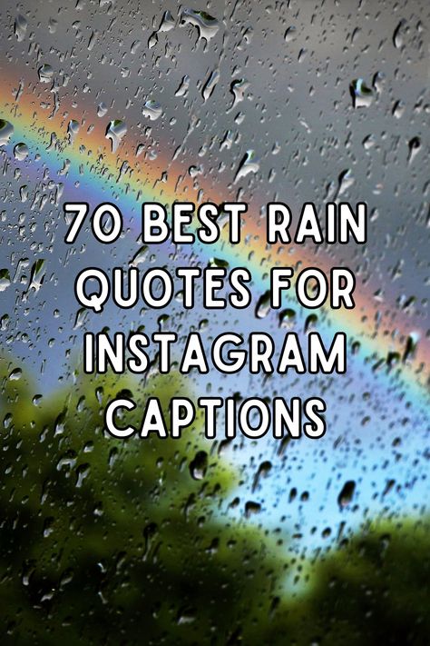 Are you looking for some creative rain quotes to spice up your Instagram captions? Look no further! Rainy days can often be seen as gloomy and sad, but they also bring a certain sense of coziness and calmness. Whether you love the rain or hate it, these quotes will definitely make your rainy day posts stand out on social media. Rain And Memories Quotes, Rainy Night Captions Instagram, Gloomy Day Captions Instagram, Gloomy Captions Instagram, Playing In The Rain Quotes, Rainy Day Quotes Rain Thoughts, Its Raining Quotes, Rainy Day Quotes Positive, Gloomy Day Quotes