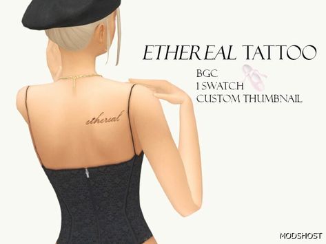 Download Ethereal Tattoo for Sims 4 at ModsHost NOW! Ethereal tattoo BGC 1 swatch Custom thumbnail Recoloring Allowed: Yes #gaming #sims4cc #videogames #sims #tattoo Sims 4 Cc Small Tattoo, Sims 4 Cc Tattoo Cute, Sims 4 Dainty Tattoo, Tattoos Sims 4, Sims 4 Star Tattoo, Sims 4 Cc Moon Tattoo, Sims Cc Tattoos, Sims Tattoo, Sims 4 Cc Tattoos