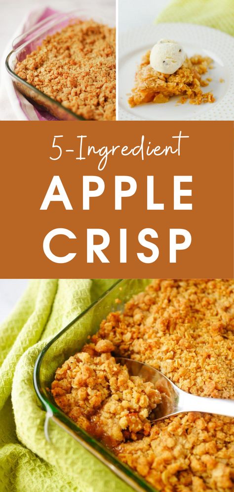 5-Ingredient Apple Crisp Recipe I easy apple crisp recipe I healthy apple crisp recipe I how to make vegan apple crips recipe I recipes with apples I cozy vegan fall recipes I quick vegan desserts I easy and delicious desserts recipes I vegan apple crumble recipe I best vegan apple crumble recipe I cozy desserts for autumn I vegan crumble topping #vegandesserts #applecrisp Delicious Desserts Recipes, Vegan Apple Crisp Recipe, Quick Vegan Desserts, Apple Crisp Without Oats, Apple Crisp Recipe Healthy, Vegan Crumble, Apple Crisp Topping, Vegan Apple Crisp, Easy Apple Crisp