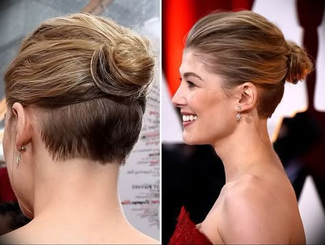 medium hair undercut female Growing Out Undercut, Best Undercut Hairstyles, Undercut Hairstyles Women, Undercut Long Hair, Shaved Undercut, New Hair Trends, Undercut Women, Short Hair Undercut, Rosamund Pike