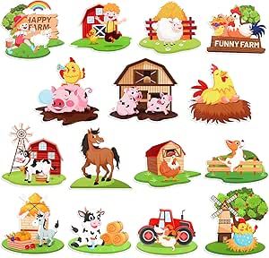 Farm Animals Theme, Animal Cutouts, Paper Cutouts, Barnyard Party, Kids Classroom, Class Decoration, Printing Paper, Cardboard Paper, Colorful Animals