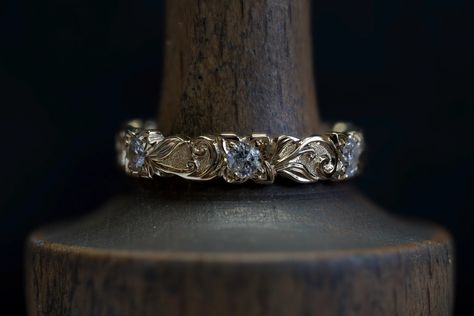 Flower and Scroll | HOME Scroll Engagement Ring, Wedding And Engagement Rings, Fairy Ring, Ring Jewellery Design, Engagement Sets, Sapphire Wedding, Dope Jewelry, Radiant Diamond, Bespoke Wedding