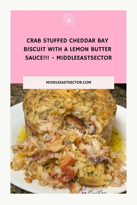 This is the perfect food for a potluck, a side dish or to bring to a party. This Crab Stuffed Cheddar Bay Biscuits with Lemon Butter recipe duplicates the biscuits that you can get at Red Lobster, of course, they have been tweaked just a little. These great-tasting biscuits take very little work and… Crab Stuff Cheddar Bay Biscuits, Food For A Potluck, Crab Biscuits, Crab Stuffed Cheddar Bay Biscuits, Stuffed Cheddar Bay Biscuits, Red Lobster Cheese Biscuits, Red Lobster Biscuit Mix, Appetizers Appetizers, Red Lobster Cheddar Bay Biscuits