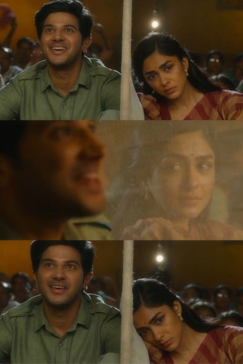 Mrunal Thakur Aesthetic, Dulquer Salman Aesthetic, Sita Ramam Film Images, Seetha Ramam, Sita Ramam Movie, Sita Raman, Dulquer Salman, Cute Romantic Pictures, Sita Ramam