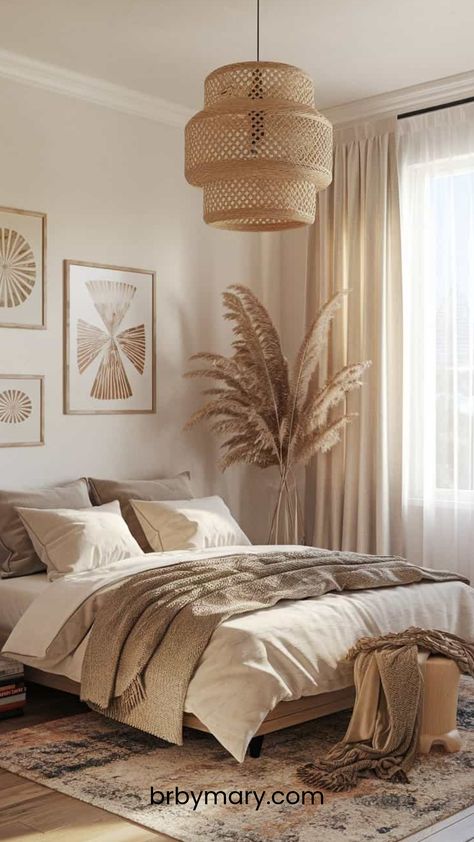 Here are 40 Boho bedroom ideas for your home interior. A boho bedroom has such a warm, effortless vibe that makes it the perfect retreat after a long day. It’s all about blending textures, colors, and natural elements to create a space that feels cozy. in your home interior. Couple Bedroom Decor Ideas, Neutral Boho Bedroom, Bedroom Boho Style, Moody Bedroom Decor, Boho Modern Bedroom, Boho Chic House, Warm Bedroom Aesthetic, Bedroom Boho Decor, Earth Tone Bedroom