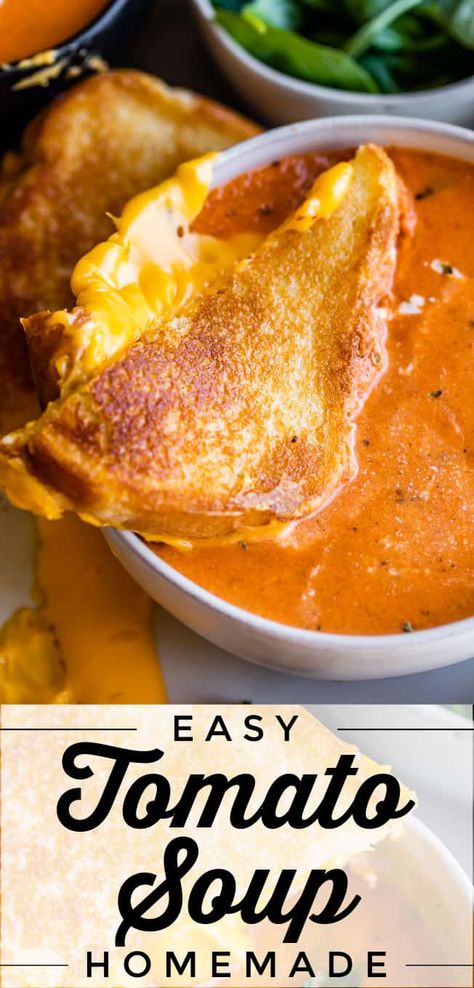 Easy Homemade Tomato Soup, Creamy Tomato Soup Recipe, Easy Tomato Soup Recipe, Tomato Soup Easy, The Food Charlatan, Tomato Soup Homemade, Tomato Soup Recipe, Canned Tomato Soup, Canned Tomatoes